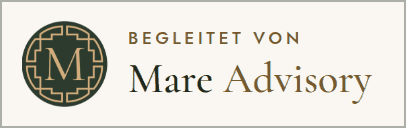 Zeichen «Begleitet von Mare Advisory»